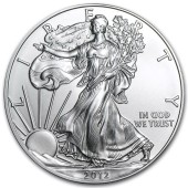 Серебряная монета 1oz Американский Орел 1 доллар 2012 США