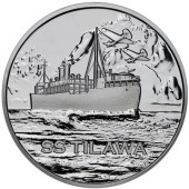 Серебряный раунд 1oz Кораблекрушения SS Tilawa: Путешествие 2024 США