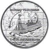 Серебряный раунд 1/2oz Кораблекрушения SS Tilawa: Путешествие 2024 США