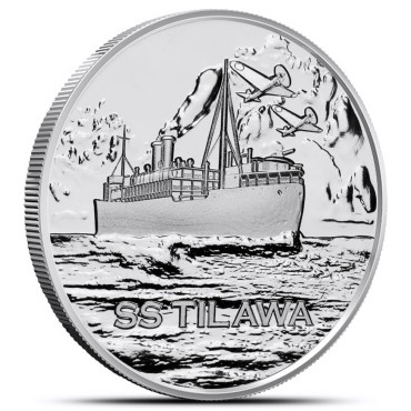Срібний раунд 1/2oz Корабельна аварія SS Tilawa: Подорож 2024 США