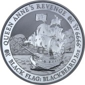 Срібна монета 1oz Піратський човен «Помста Королеви Анни» 1 долар 2019 Тувалу