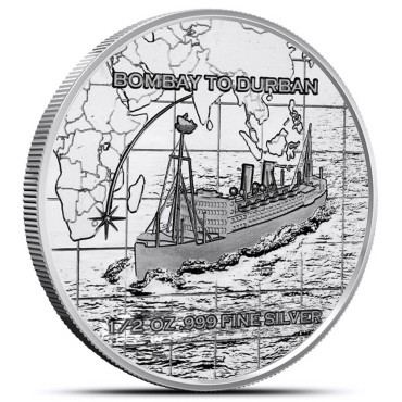 Срібний раунд 1/2oz Корабельна аварія SS Tilawa: Тонуча Доля 2024 США