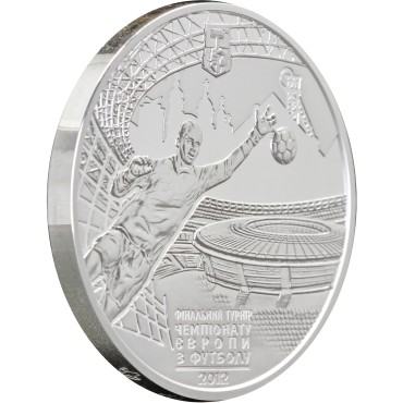 Серебряная монета 1oz Финальный Турнир Чемпионата Европы по Футболу 2012 "город Донецк" 10 гривен 2012 Украина