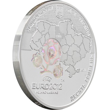 Срібна монета 1oz Фінальний Турнір Чемпіонату Європи з Футболу 2012 "місто Київ" 10 гривень 2012 Україна