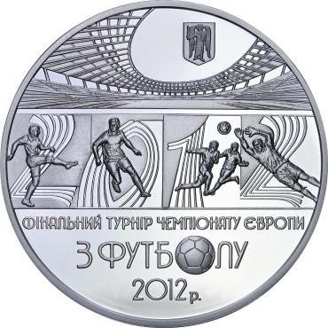 Серебряная монета 2oz Финальный Турнир Чемпионата Европы по Футболу 2012 20 гривен 2012 Украина