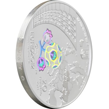 Срібна монета 2oz Фінальний Турнір Чемпіонату Європи з Футболу 2012 20 гривень 2012 Україна