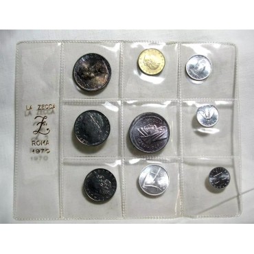 Набор монет (9шт.) Рим 1970 Италия (UNC)