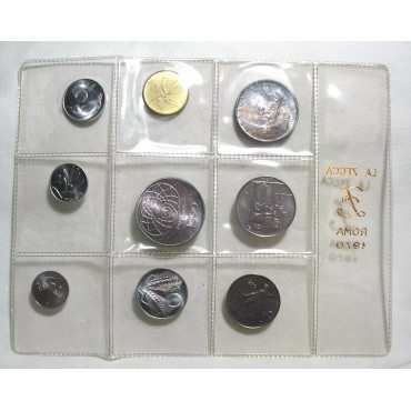 Набор монет (9шт.) Рим 1970 Италия (UNC)