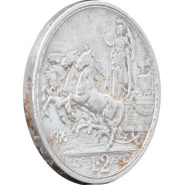 Срібна монета 2 ліри 1916 Італія