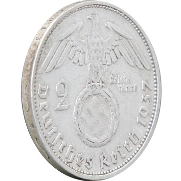 Срібна монета 2 рейхсмарки 1937 Німеччина