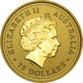 Золота монета 1/10oz Рік Кози 15 доларів 2003 Австралія