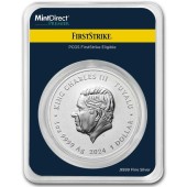 Серебряная монета 1oz Кингстон 1 доллар 2024 Тувалу (MD Premier + PCGS FirstStrike®)