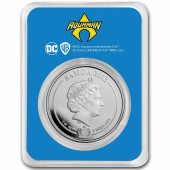 Серебряная монета 1oz Аквамен 5 долларов 2023 Самоа (цветная)