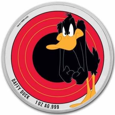 Срібна монета 1oz Даффі Дак 5 доларів 2022 Самоа (кольорова)