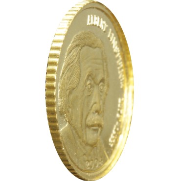 Золотая монета 1/25oz Альберт Эйнштейн 5 долларов Северные Марианские Острова 2004