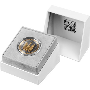 Срібна монета 1oz Крила Свободи 1000 Сатоші 2025 Сполучені Крипто Штати (позолота)