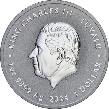 Срібна монета 1oz Кінгстон 1 долар 2024 Тувалу