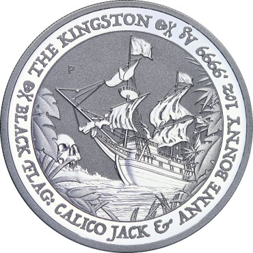 Срібна монета 1oz Кінгстон 1 долар 2024 Тувалу (MD Premier + PCGS FirstStrike®)