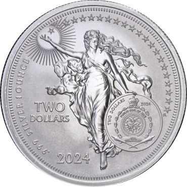 Срібна монета 1oz Ікони Інновацій: Людвіг ван Бетховен 2 долари 2024 Ніуе