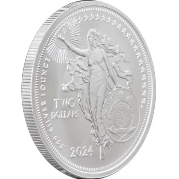 Серебряная монета 1oz Иконы Инноваций: Людвиг ван Бетховен 2 доллара 2024 Ниуэ