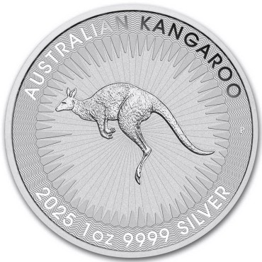 Серебряная монета 1oz Кенгуру 1 доллар 2025 Австралия (MintDirect® Single)