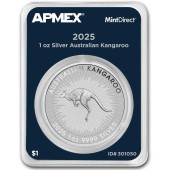 Серебряная монета 1oz Кенгуру 1 доллар 2025 Австралия (MintDirect® Single)