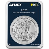 Серебряная монета 1oz Американский Орел 1 доллар 2025 США (MD Premier + PCGS FirstStrike®)