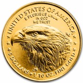 Золота монета 1/10oz Американський Орел 5 доларів 2024 США