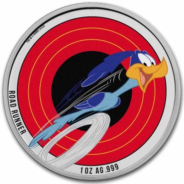 Срібна монета 1oz Роад Раннер 5 доларів 2023 Самоа (кольорова)