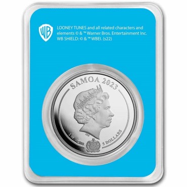 Серебряная монета 1oz Твити 5 долларов 2023 Самоа (цветная)