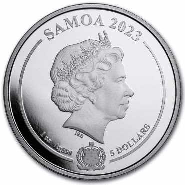 Срібна монета 1oz Твіті 5 доларів 2023 Самоа (кольорова)