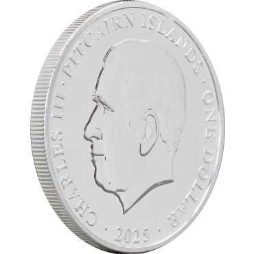 Срібна монета 1oz Корабель Баунті 1 долар 2025 Острови Піткерн