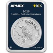 Серебряная монета 1oz Кукабарра 1 доллар 2025 Австралия (MintDirect® Premier + PCGS FS®)