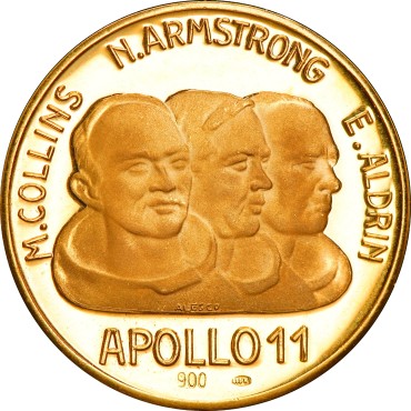 Золотая медаль Аполлон-11 1969 Италия