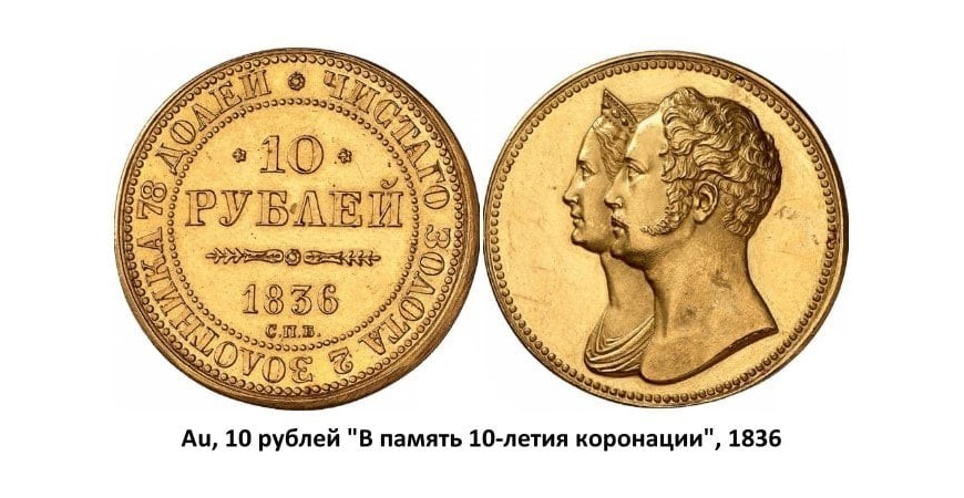 Золотые монеты Николая I (1826-1855)